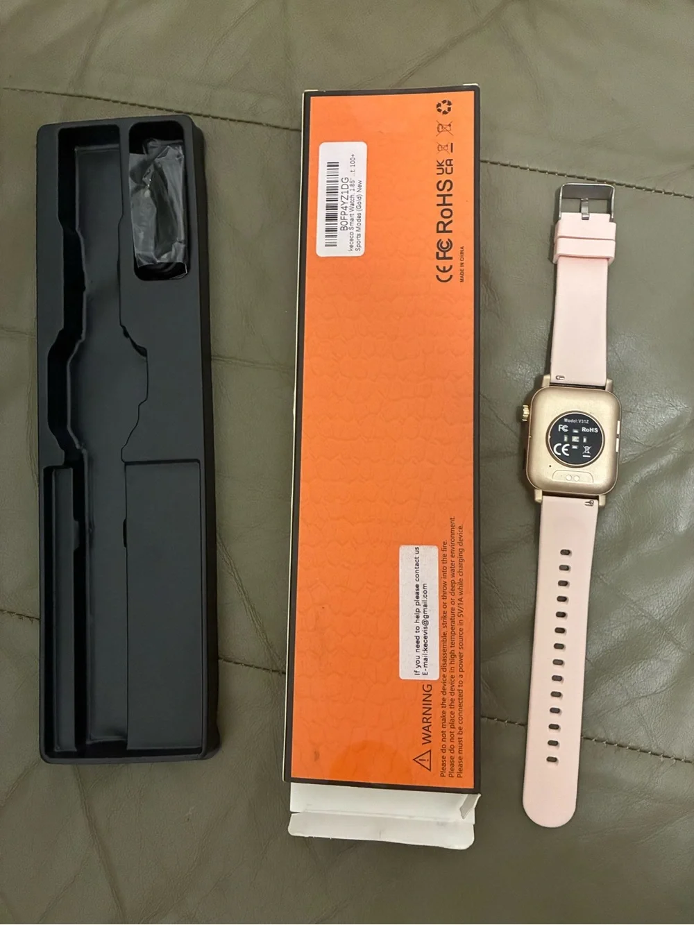 Pink Smartwatch with Rose Gold Case - Fashion Fitness Wearable